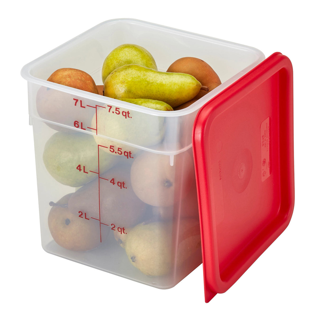 Cambro 8SFSPP190 CamSquares Classic Translucent Food Storage Container, 8 qt. - Translucent