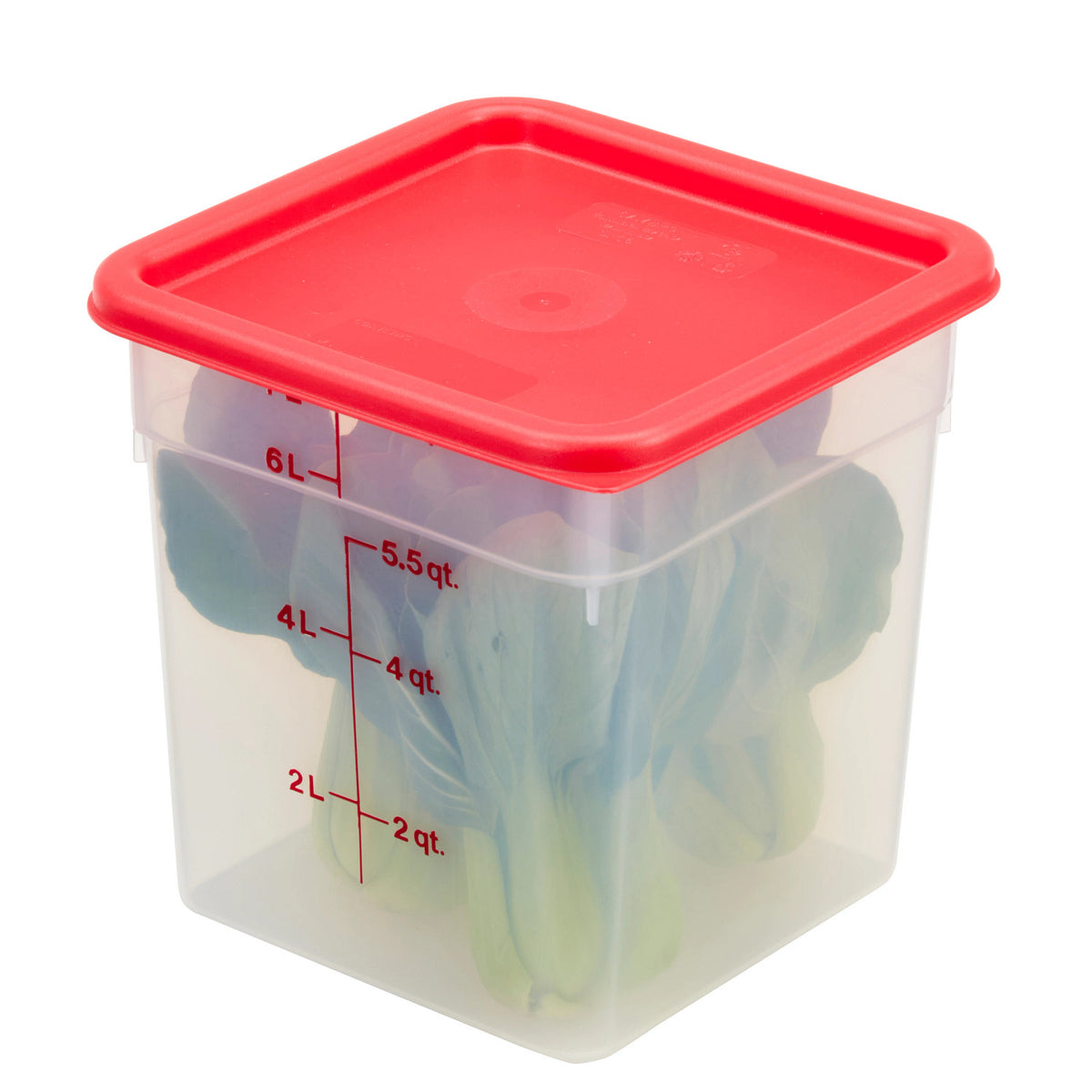 Cambro 8SFSPP190 CamSquares Classic Translucent Food Storage Container, 8 qt. - Translucent
