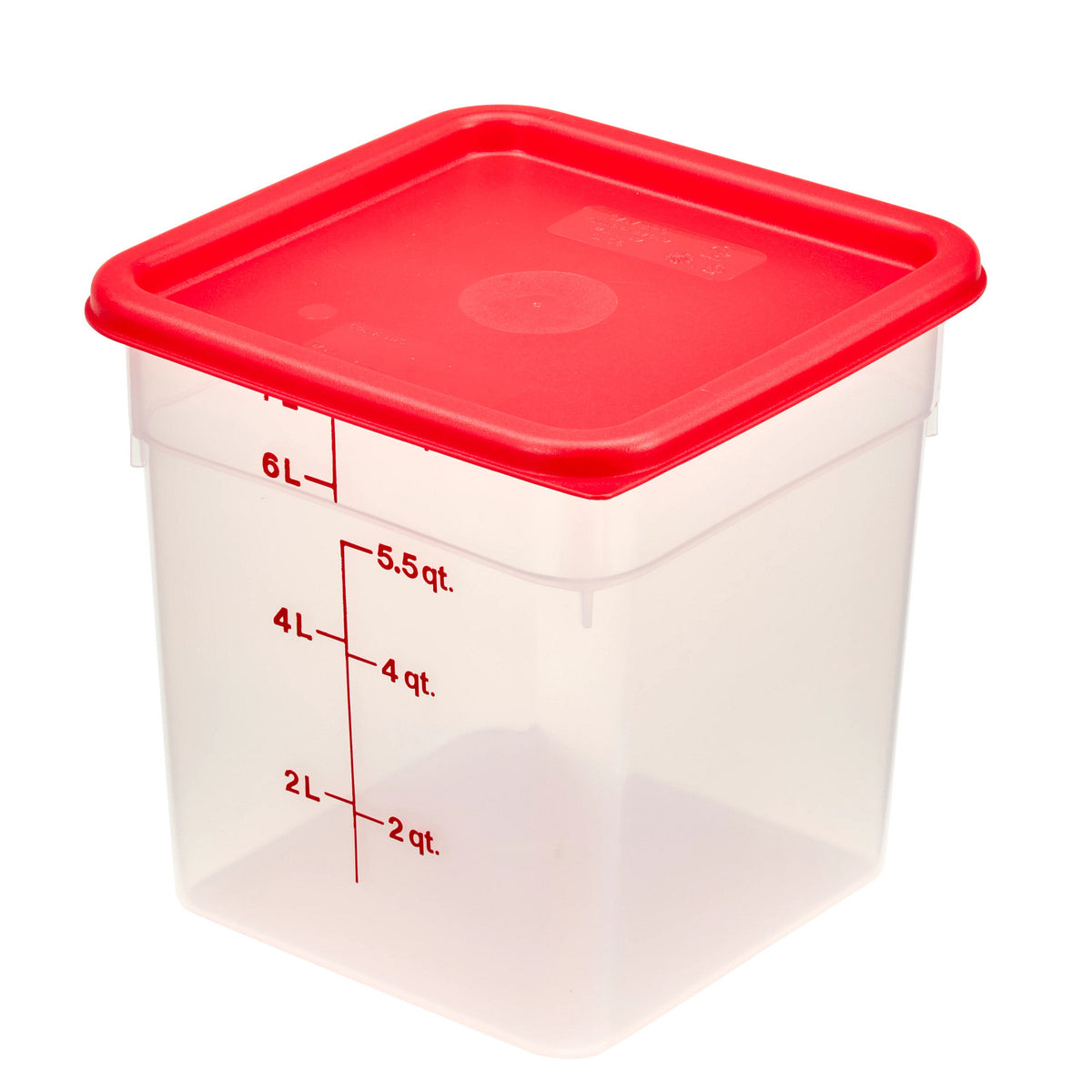 Cambro 8SFSPP190 CamSquares Classic Translucent Food Storage Container, 8 qt. - Translucent