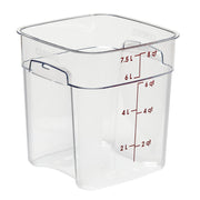 Cambro 8SFSPROCW135 FreshPro CamSquares Camwear Food Storage Container, 8 qt., Clear - Clear