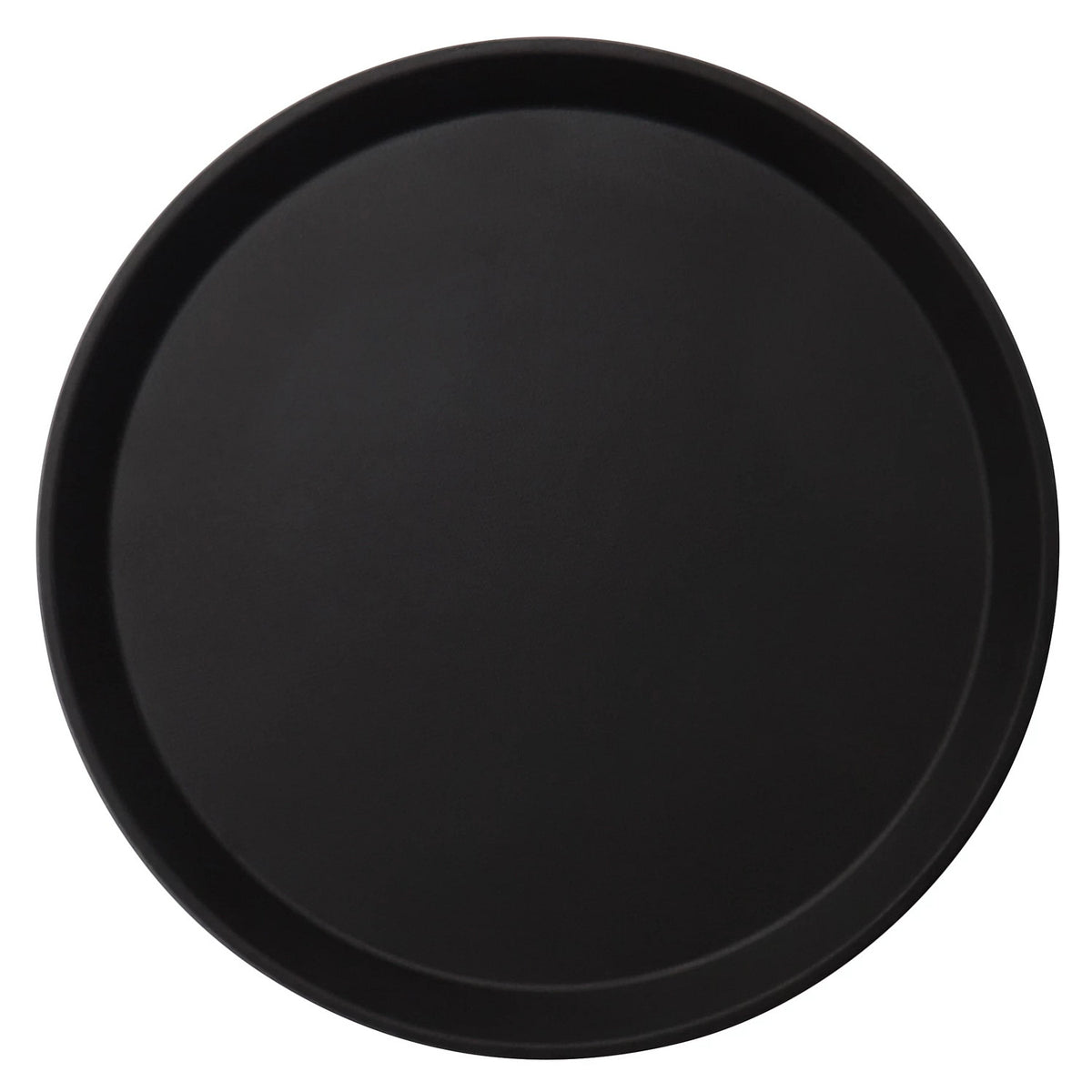 Cambro 900CT110 Camtread Non-Skid Serving Tray, Round, 9" Diameter - Black