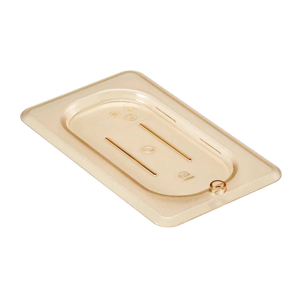 Cambro 90HPC150 H-Pan High Heat Flat Cover, Ninth Size Food Pan Lid - Amber