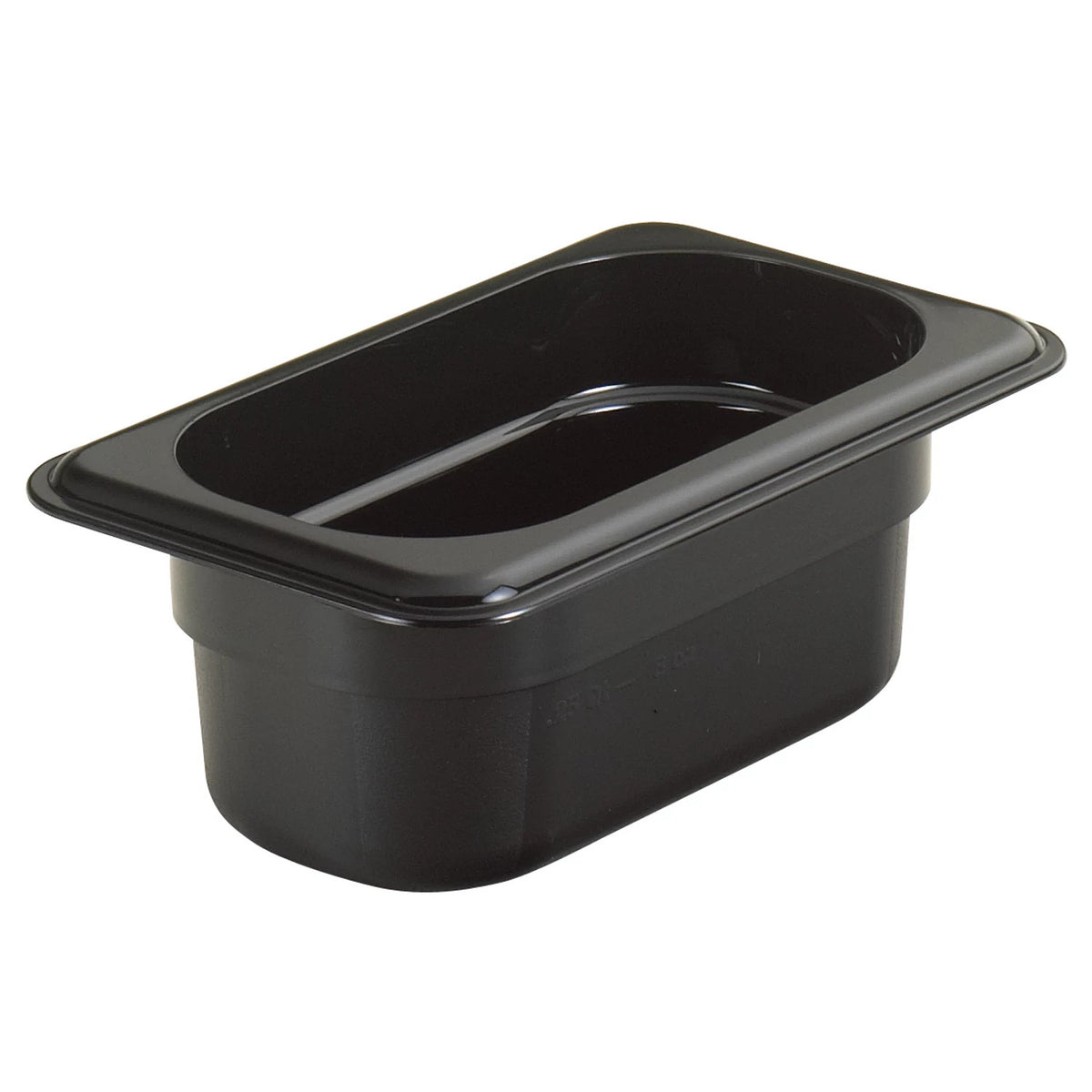 Cambro 92CW110 Camwear Ninth Size Food Pan, 2 1/2" Deep, 0.6 qt. - Black