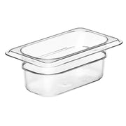 Cambro 92CW135 Camwear Ninth Size Food Pan, 2 1/2" Deep, 0.6 qt. - Clear