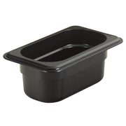 Cambro 92HP110 H-Pan One Ninth Size High Heat Food Pan, 2 1/2" Deep, 0.6 qt. - Black