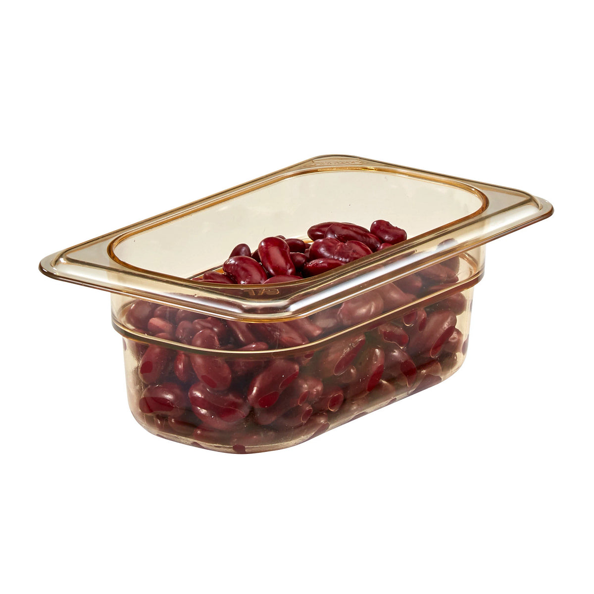 Cambro 92HP150 H-Pan One Ninth Size High Heat Food Pan, 2 1/2" Deep, 0.6 qt. - Amber