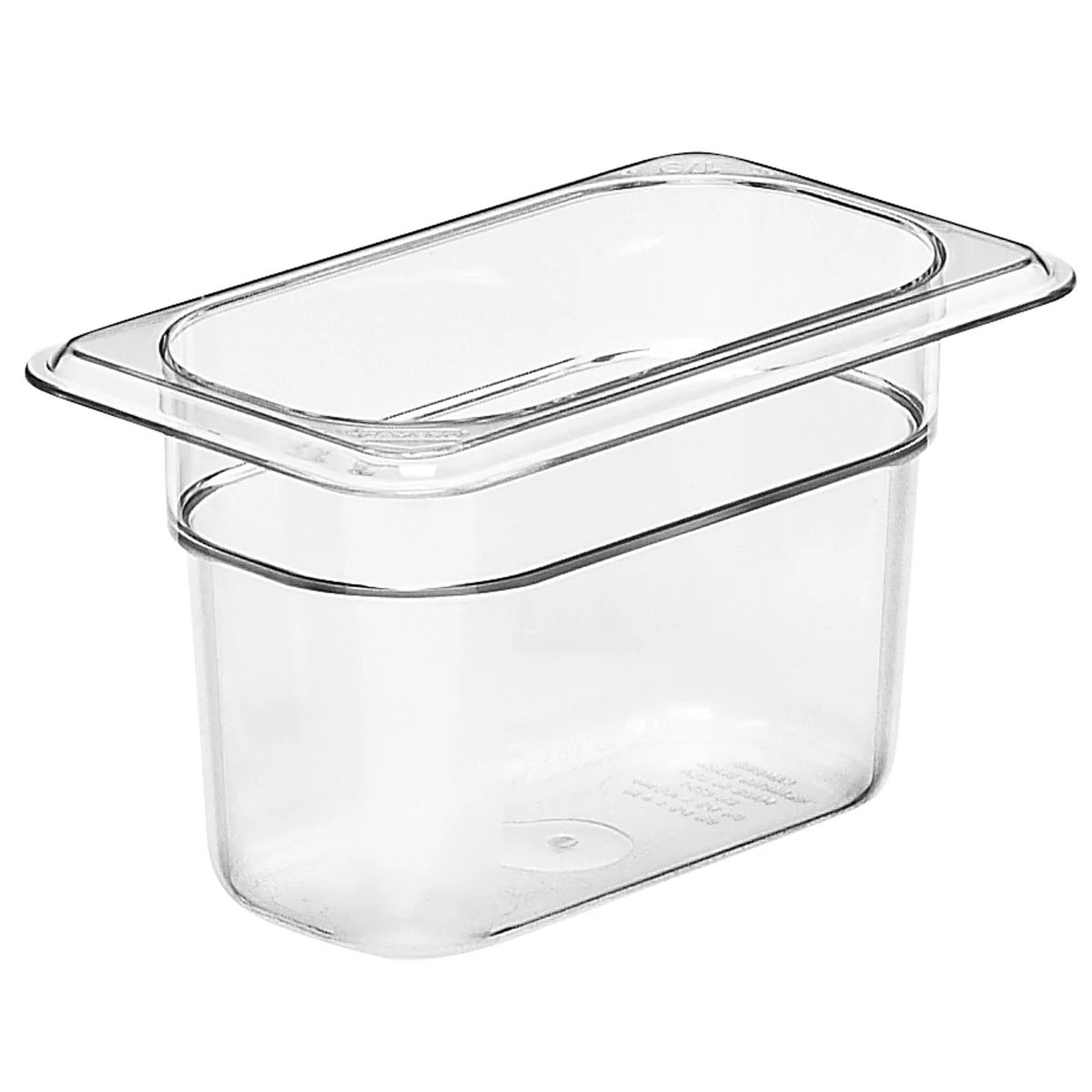 Cambro 94CW135 Camwear Ninth Size Food Pan, 4" Deep, 0.9 qt. - Clear