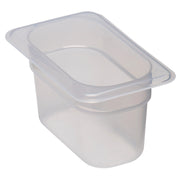 Cambro 94PP190 Translucent Ninth Size Food Pan, 4" Deep, 0.9 qt. - Translucent
