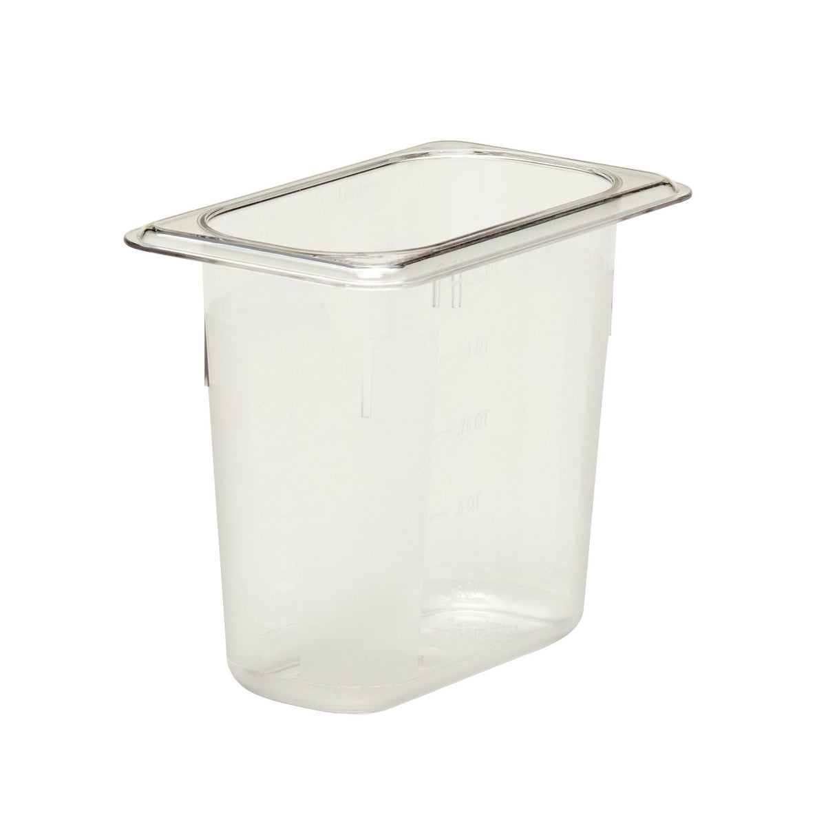 Cambro 96PCW135 Camwear Ninth Size Food Pan, 6" Deep, 1.4 qt. - Clear