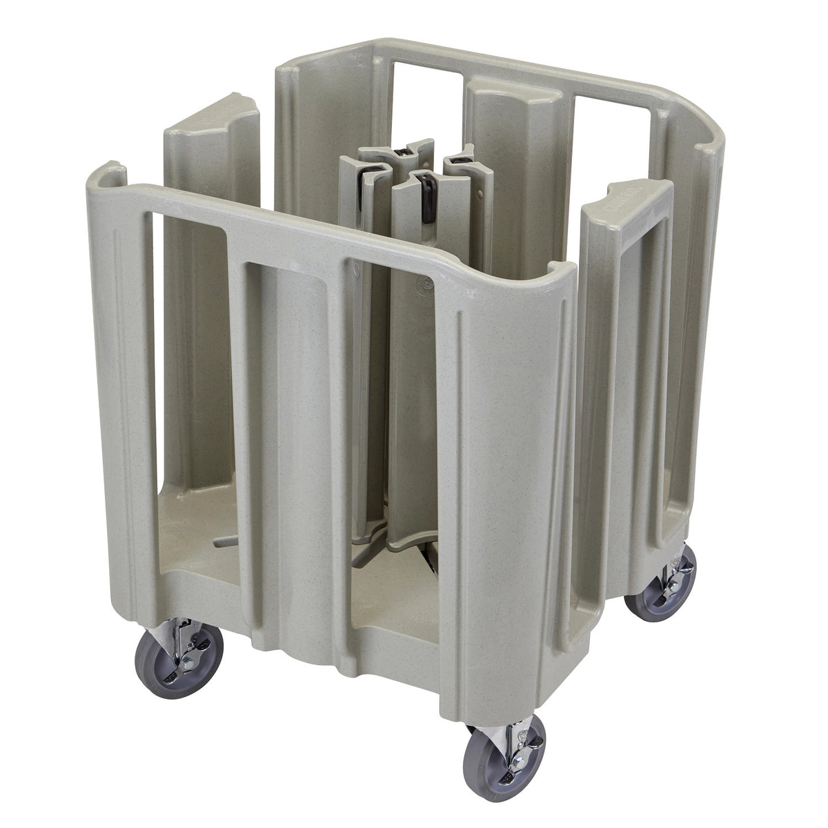 Cambro ADCSC480 S-Series Compact Adjustable Dish Caddy, 4 Towers - Speckled Gray