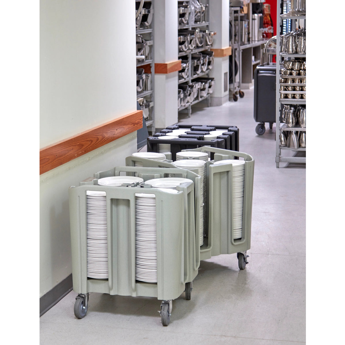Cambro ADCSC480 S-Series Compact Adjustable Dish Caddy, 4 Towers - Speckled Gray