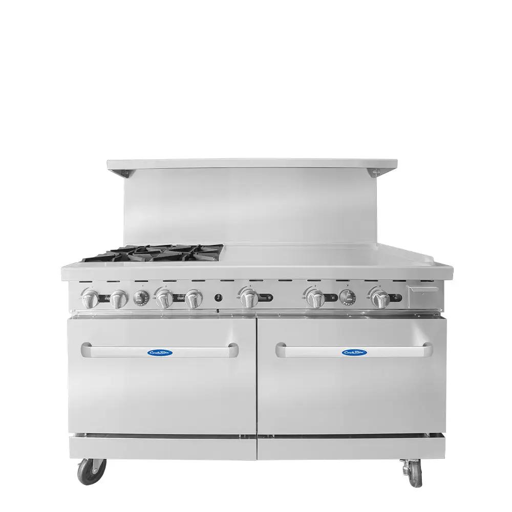 ATOSA-AGR - 4B36GR — 60″ Gas Range with Four Burners & 36″ Griddle