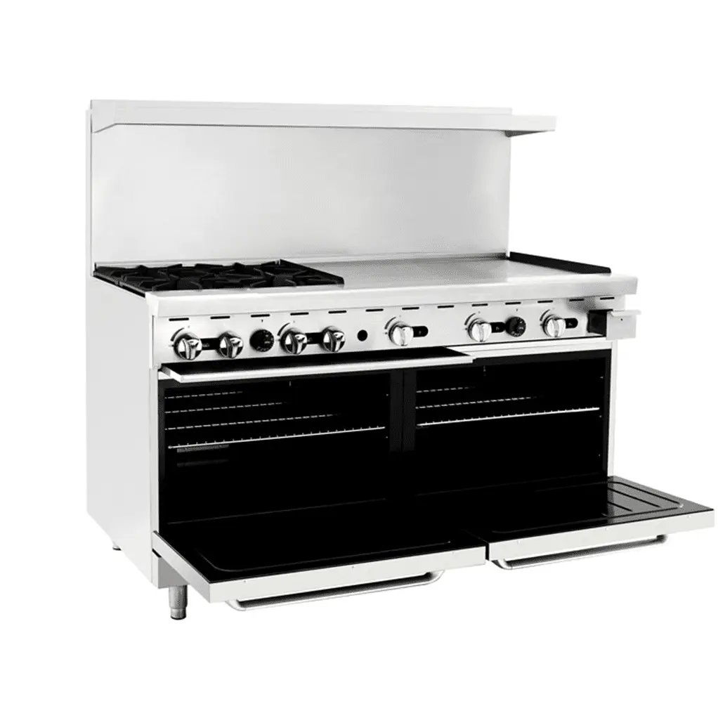 ATOSA-AGR - 4B36GR — 60″ Gas Range with 4 Burners & 36″ Griddle