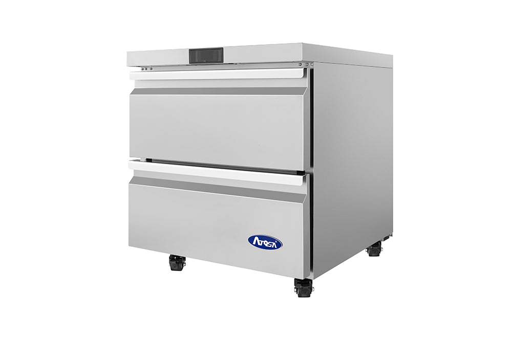 Atosa AUF27D2 28" Undercounter Freezer with Drawers, 6.5 Cu. Ft.