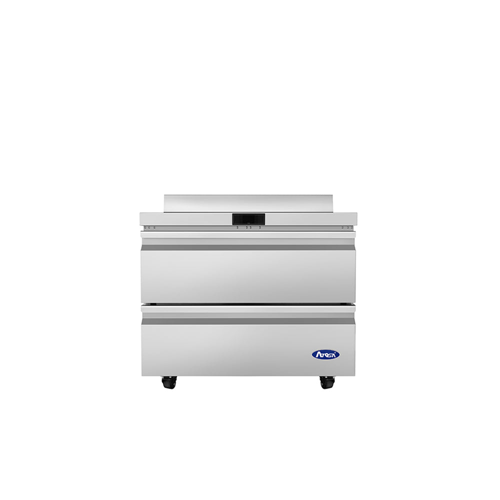 Atosa AWF36D2 36" Worktop Freezer with Drawers & Backsplash, 8.97 Cu. Ft.