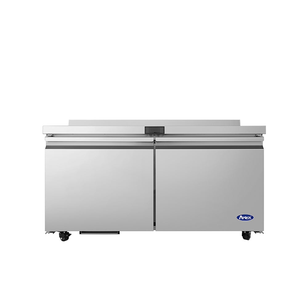 Atosa AWR60SD 60" Worktop Refrigerator with Backsplash, 15.5 Cu. Ft.