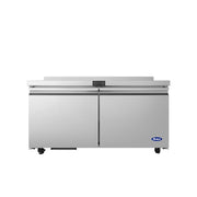 Atosa AWR60SD 60" Worktop Refrigerator with Backsplash, 15.5 Cu. Ft.