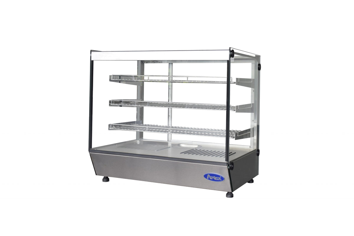 Atosa CookRite CHDS-53 28" Countertop Heated Square Display Case (5.3 cu ft)