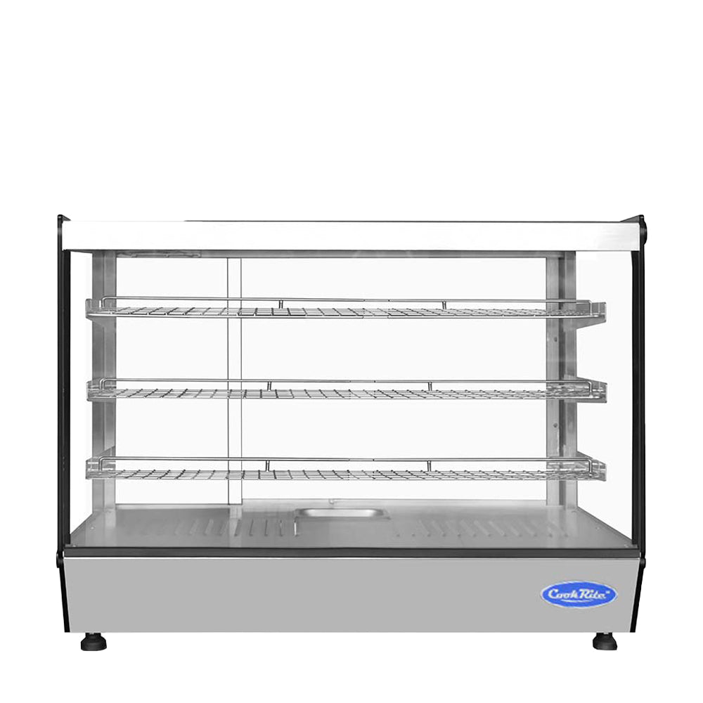 Atosa CookRite CHDS-71 36" Countertop Heated Square Display Case (7.1 cu ft)