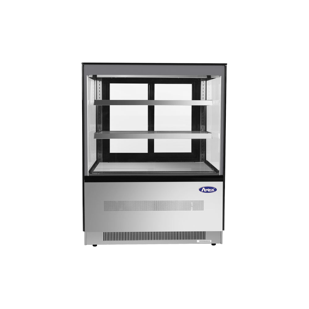 Atosa RDCS-35 35" Floor Model Refrigerated Square Display Case, 10.9 Cu. Ft.