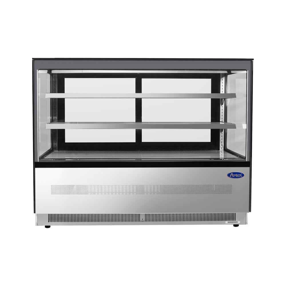 Atosa RDCS-60 59" Floor Model Refrigerated Square Display Case, 20.2 Cu. Ft.