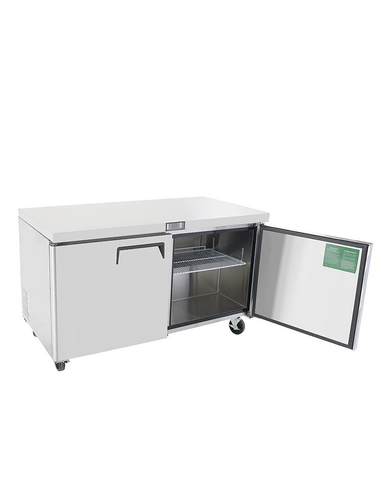 ATOSA MGF8407GR, 60 - Inch Two - Door Undercounter Freezer - one door open