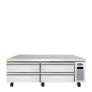 Atosa MGF8463GR Glass-Front Refrigerated Prep Table Product Image