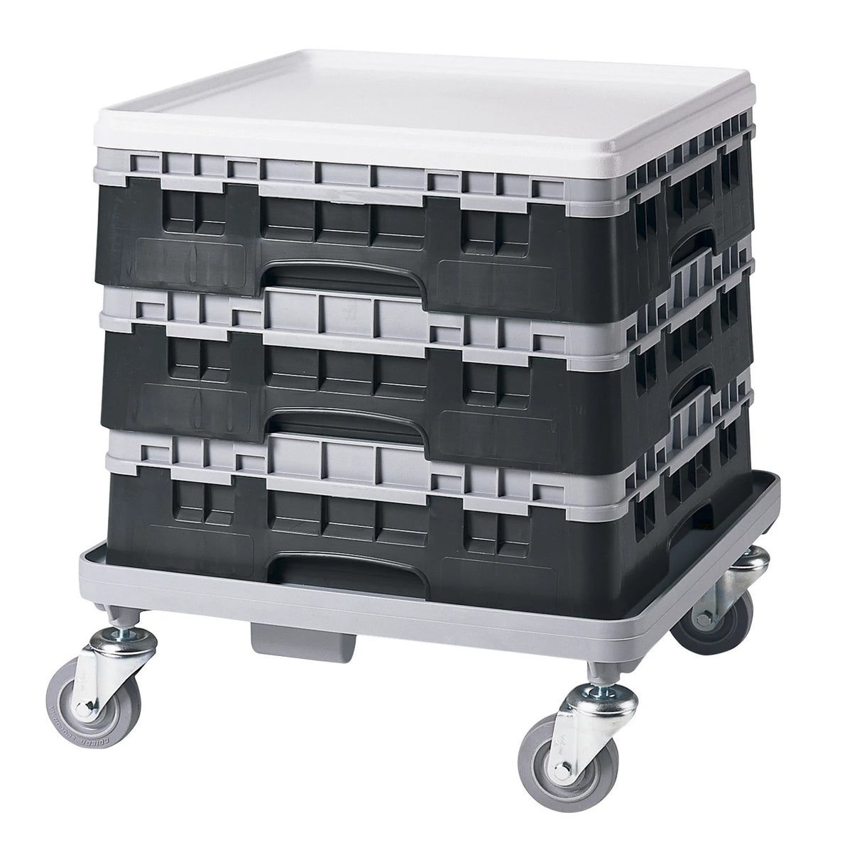 Cambro BR414110 Camrack Full Size Open Base Rack, 5 5/8" Tall - Black