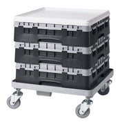 Cambro BR414110 Camrack Full Size Open Base Rack, 5 5/8" Tall - Black