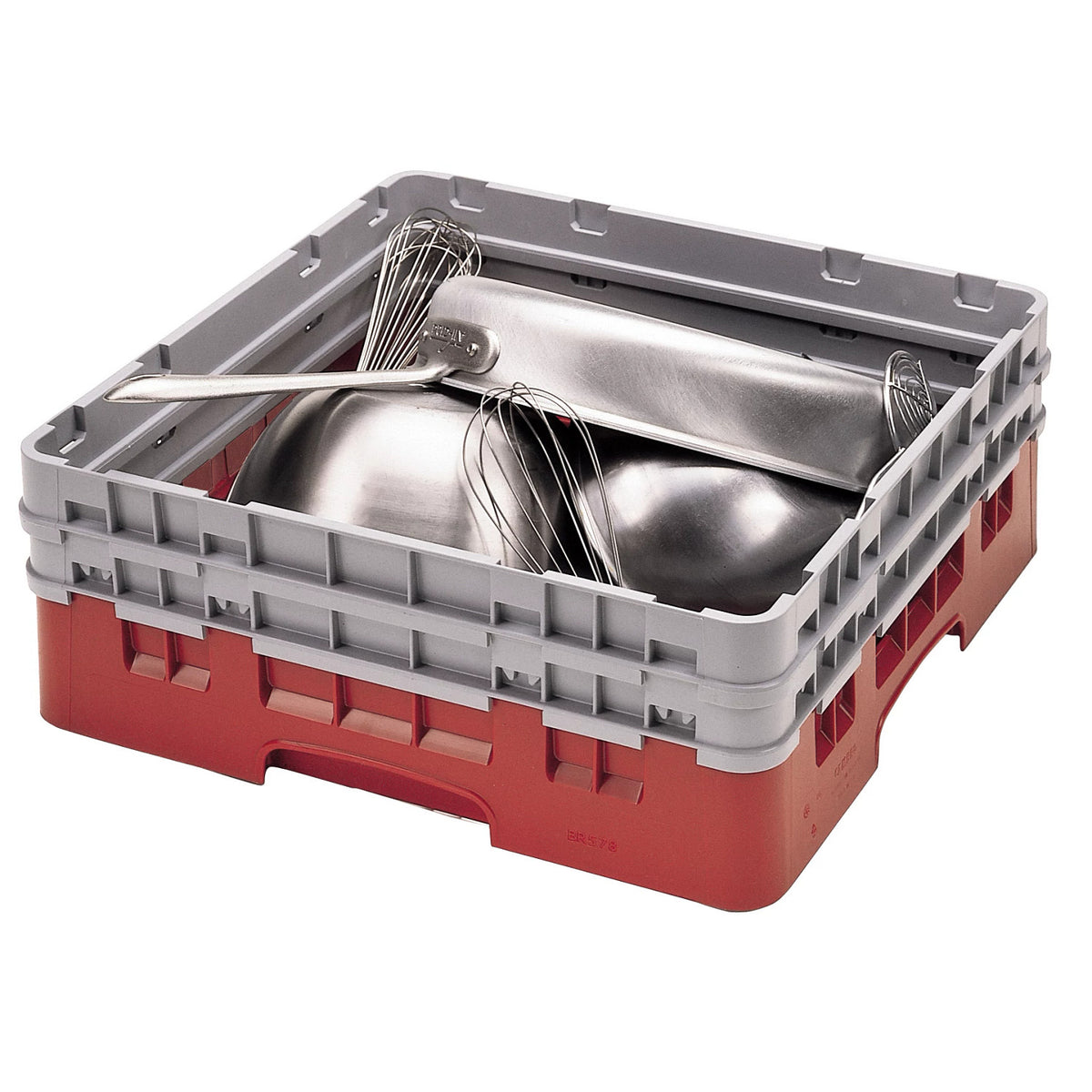 Cambro BR578163 Camrack Full Size Open Base Rack, 7 1/4" Tall - Red