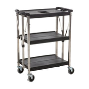 CAC China BTCF-30S Utility Cart Foldable 3-Tier 30x16-1/2x36"H Case Pack of 1 by CAC China (cac-china-btcf-30s-utility-cart-foldable-3-tier-30x16-1-2x36h-case-pack-of-1)