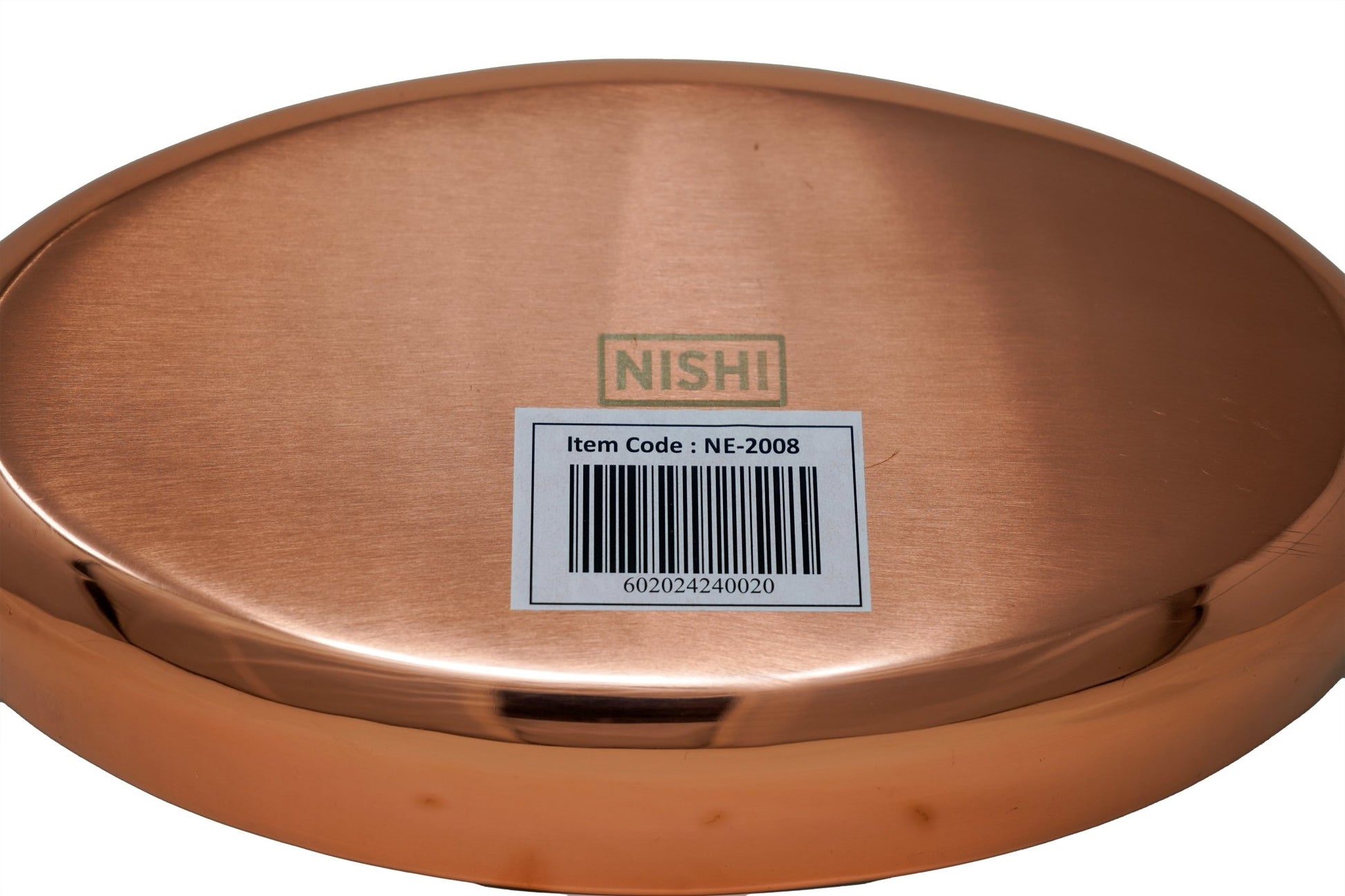 Stainless Steel Copper Oval Serving Dish - 32 Oz with barcode