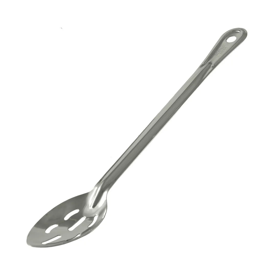 CAC China SBHL-15 15" Stainless Steel Slotted Basting Spoon
