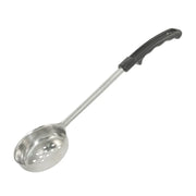 CAC China SPCP-2K 2 oz. Perforated Stainless Steel Portion Spoon with Black Handle