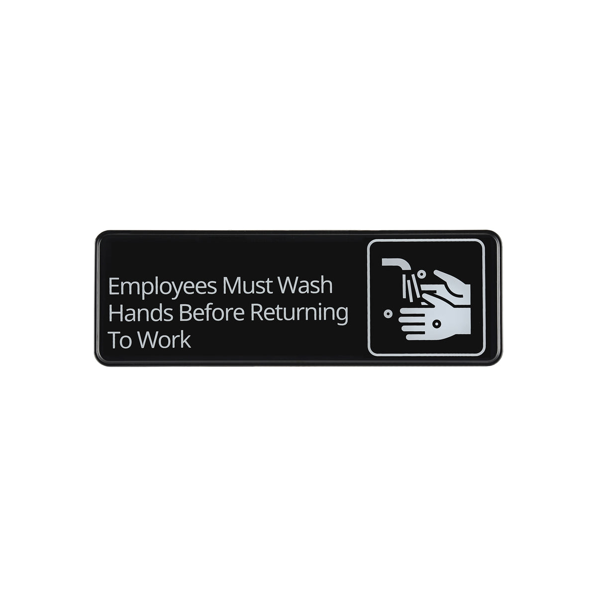 CAC China SCE3-WH23 9" x 3" Employees Must Wash Hands Sign Product Image