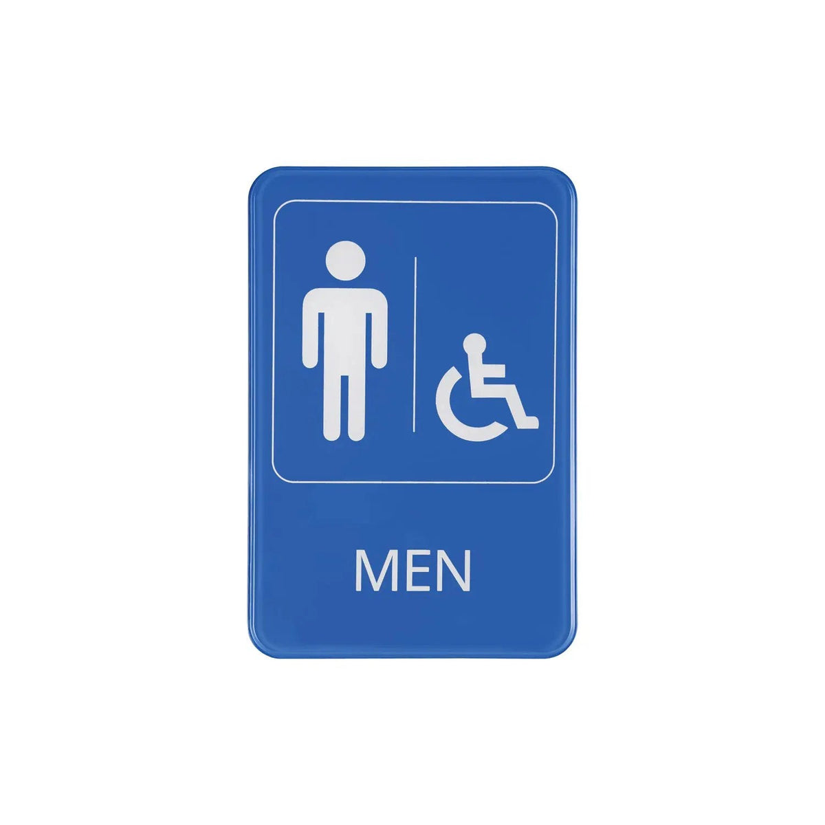 CAC China SCE9-MN08 6" x 9" Blue Men Restroom Sign Product Image