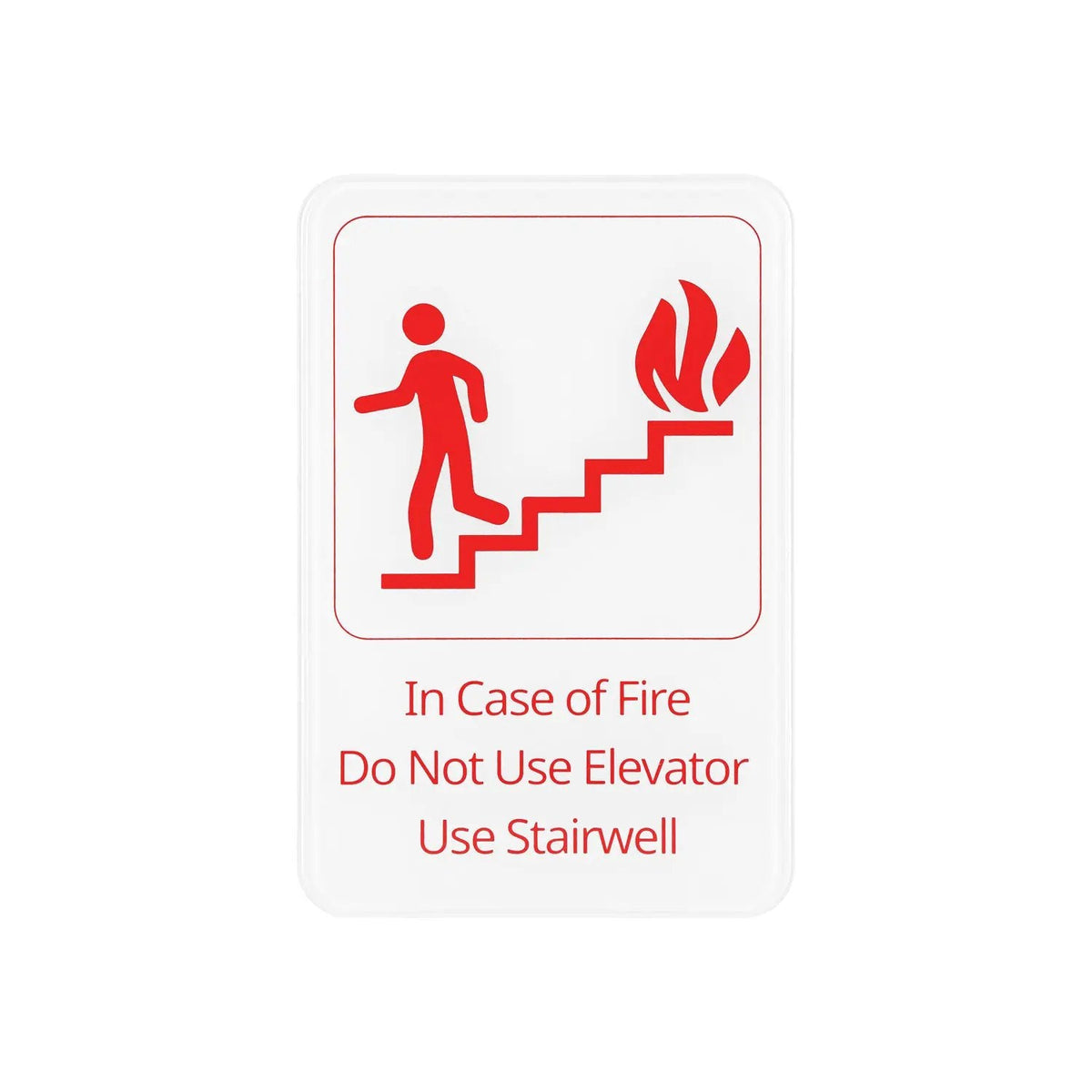 CAC China SCE9-SW04 6" x 9" Fire Stairwell Sign, White Product Image