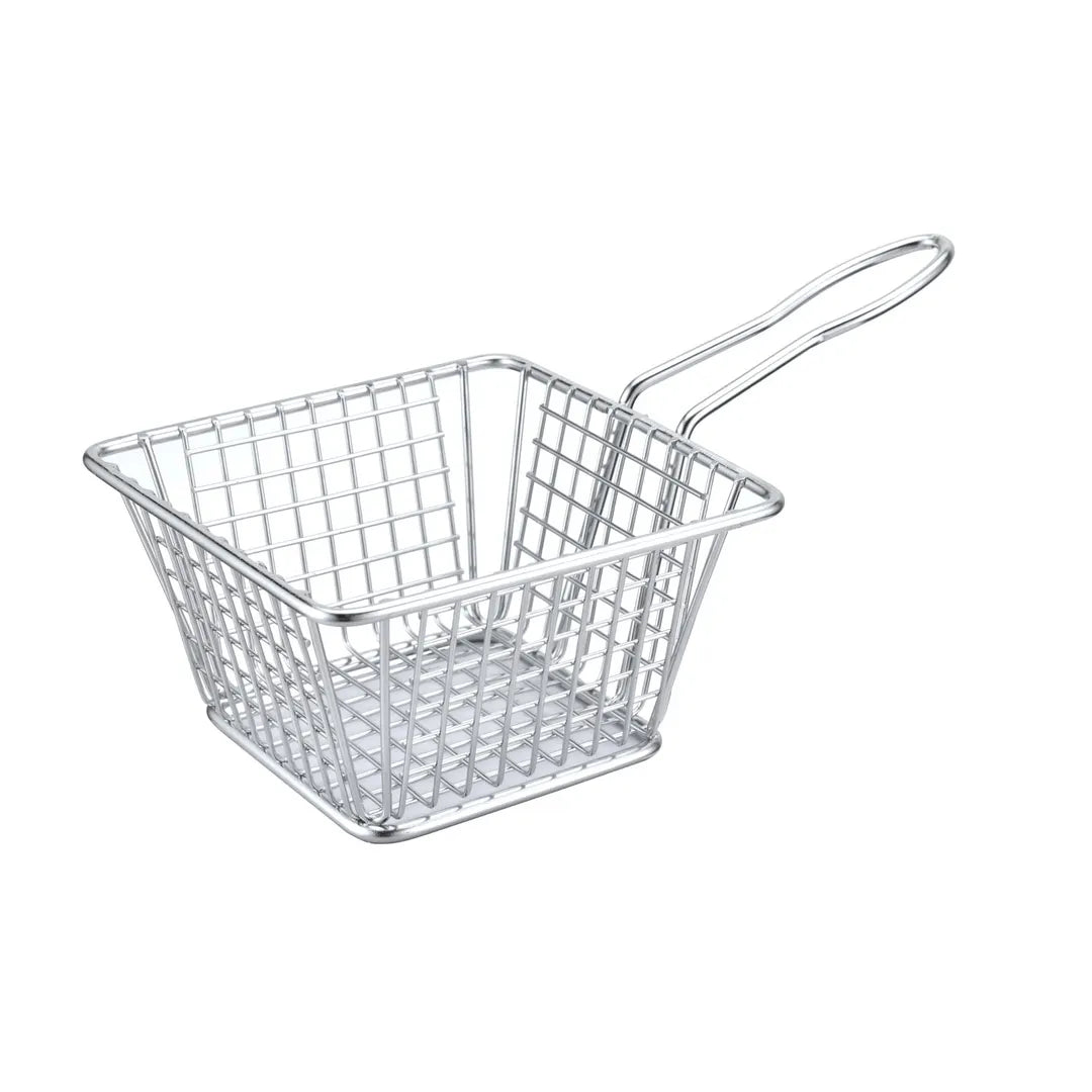 CAC China SMFB-5 5" Square Stainless Steel Mini Fry Basket, 3" High Product Image