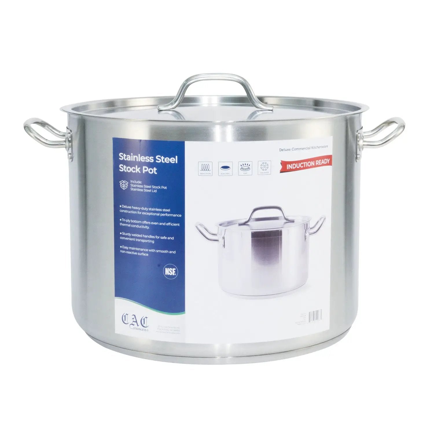 CAC China STKP-40 Stock Pot SS W/ Lid 40QT Product Image