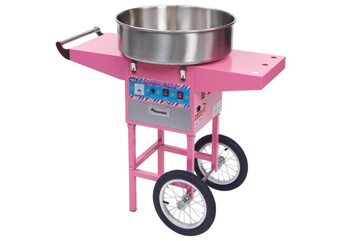 Winco CCM - 28M, Show Time Cotton Candy Machine with 20.5" S/S Bowl and Cart - 1080W