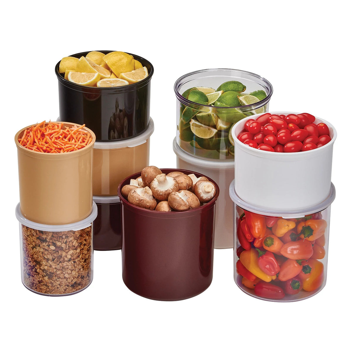 Cambro CCP12152 Salad Bar Crock, 1.2 qt., 5 1/16" Dia. x 5 3/16" H - Clear