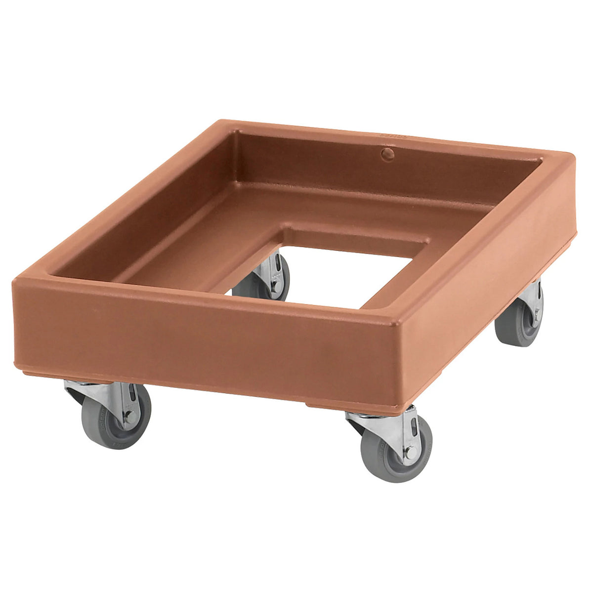 Cambro CD1420157 Camdolly for #10 Cans & 14 x 19 Milk Crates, 350 lbs. Capacity - Coffee Beige