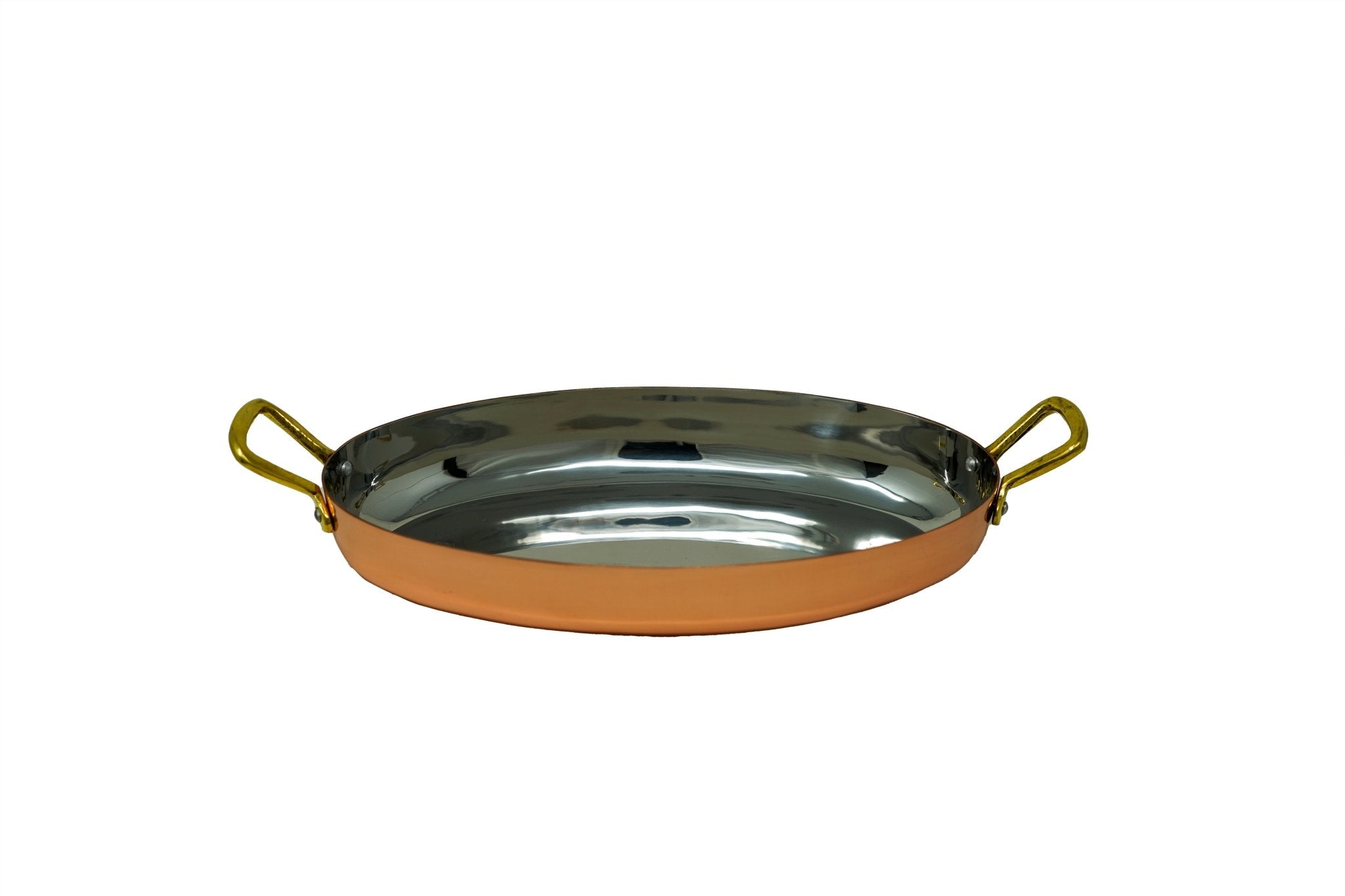 Stainless Steel Copper Oval platter Dish - 32 Oz.