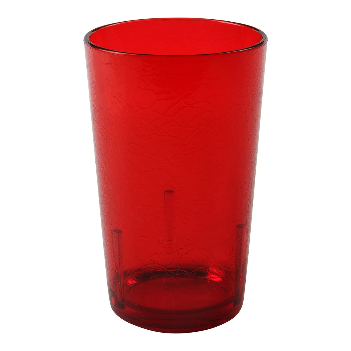 Cambro D12156 Del Mar Crackled Tumbler, 12 oz. - Ruby Red