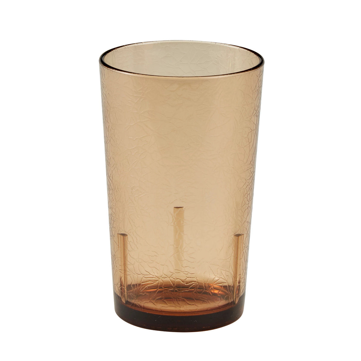 Cambro D12609 Del Mar Crackled Tumbler, 12 oz. - Light Amber
