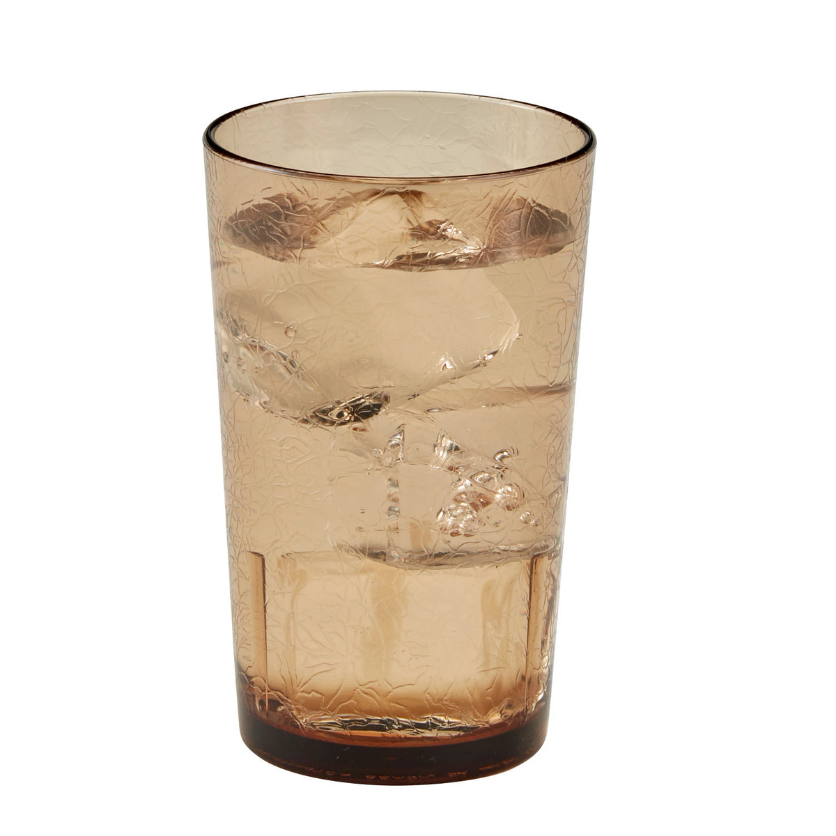 Cambro D12609 Del Mar Crackled Tumbler, 12 oz. - Light Amber