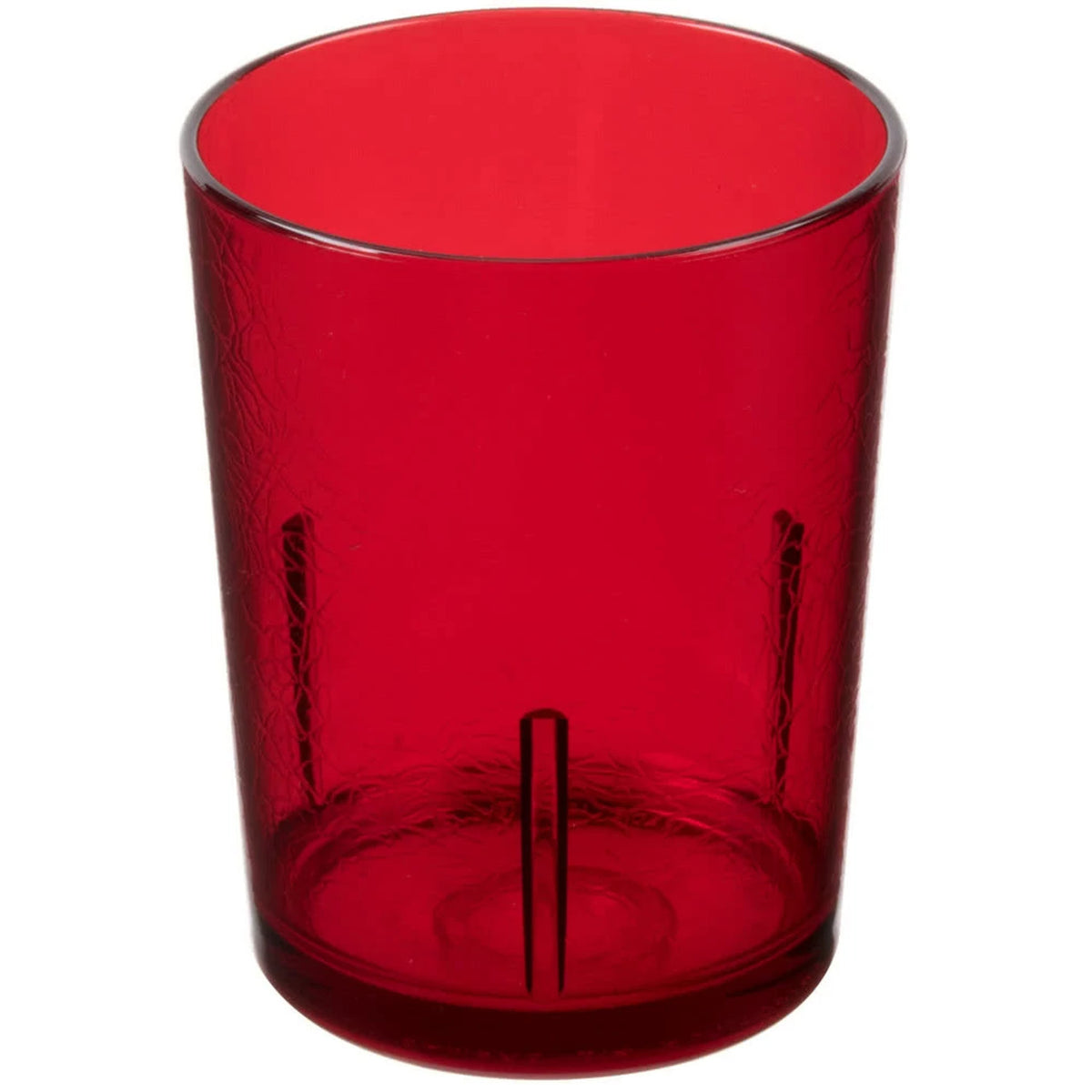 Cambro D14156 Del Mar Crackled Tumbler, 14 oz. - Ruby Red