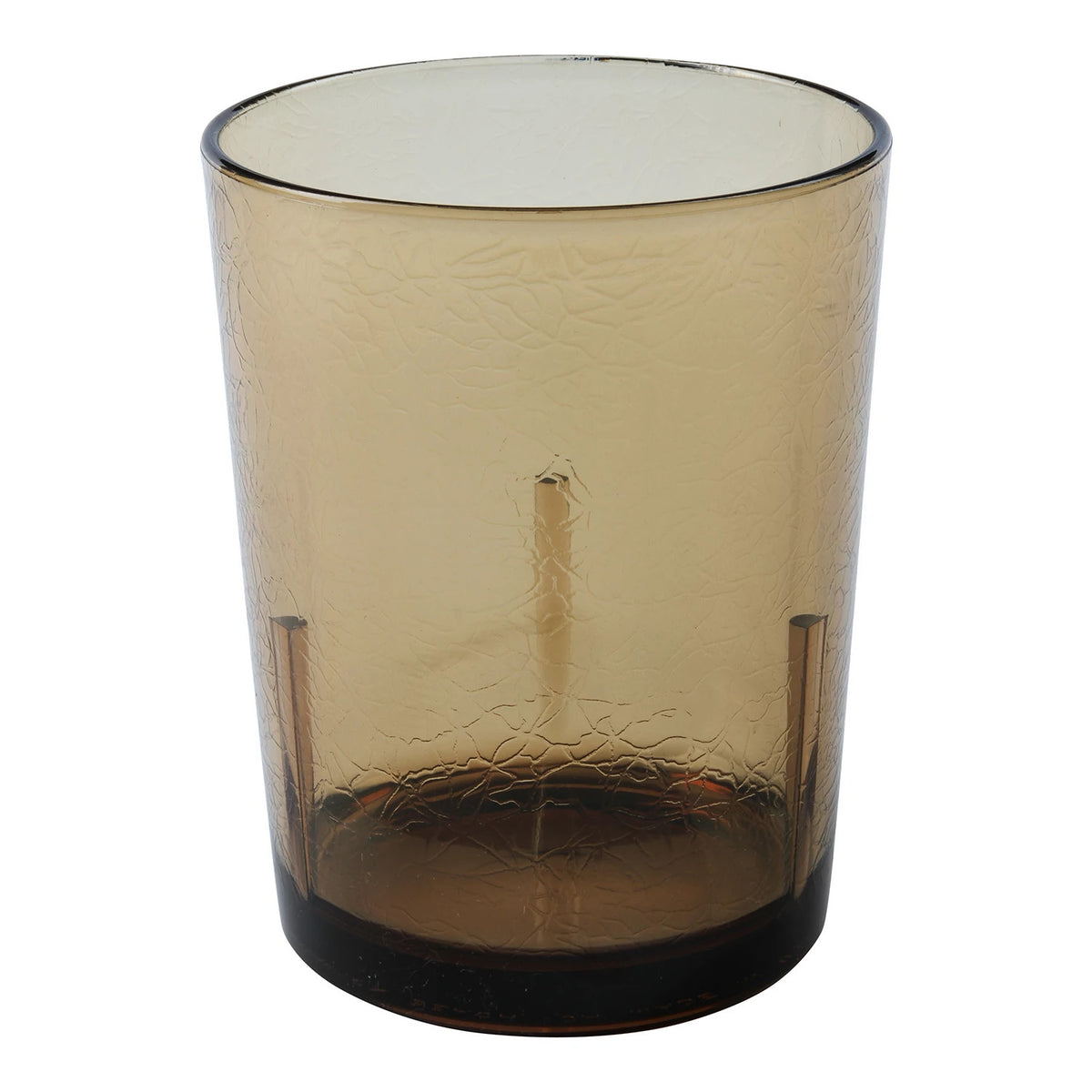 Cambro D14609 Del Mar Crackled Tumbler, 14 oz. - Light Amber