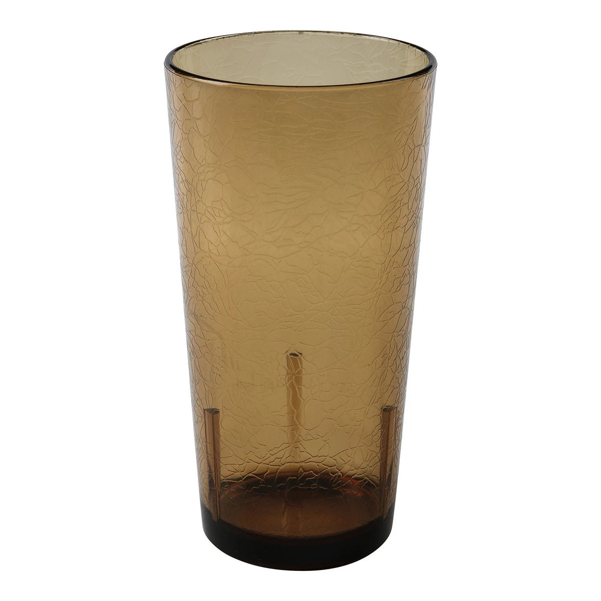 Cambro D16609 Del Mar Crackled Tumbler, 16 oz. - Light Amber