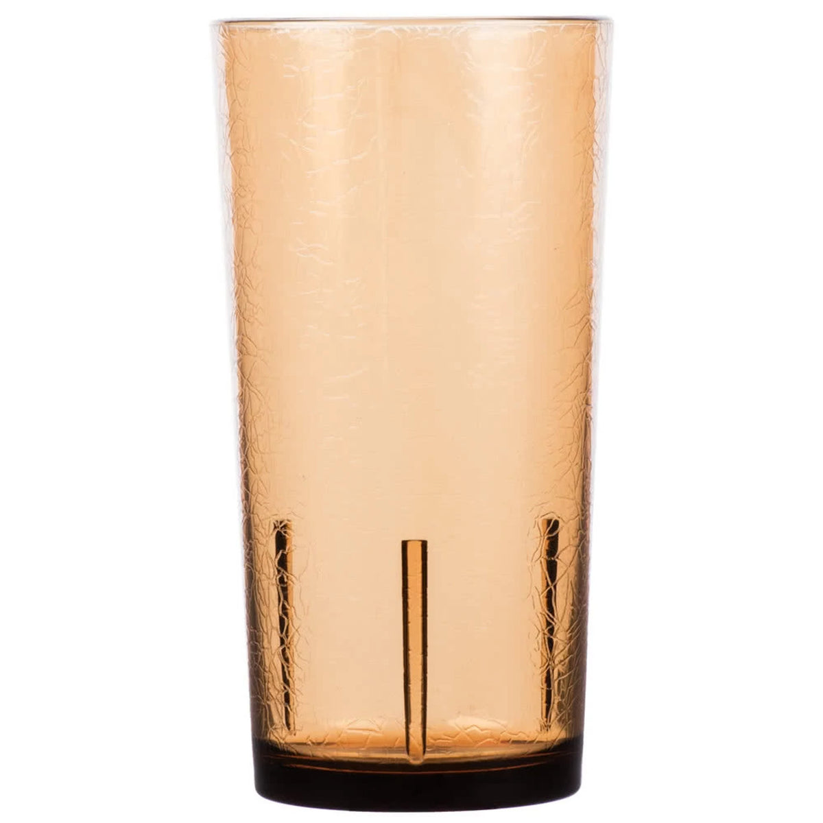 Cambro D24609 Del Mar Crackled Tumbler, 24 oz. - Light Amber